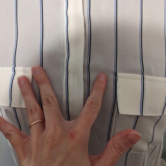 Who What Wear Striped Sleeveless Button Up Size Small - Picture 5 of 6